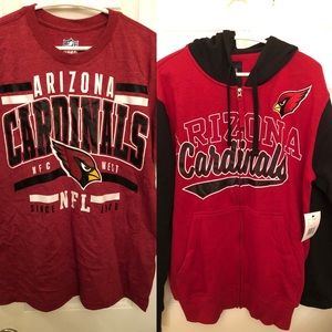 Arizona cardinals zip up hoodie and T-shirt
